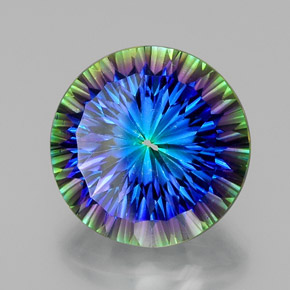 Cuarzo Místico Arcoíris superior natural de 18.50 ct, Corte Redondo, VVS-VS