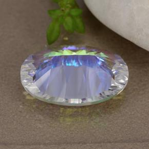 Cuarzo místico multicolor natural de 4,64 ct, corte óvalo, VVS-VS