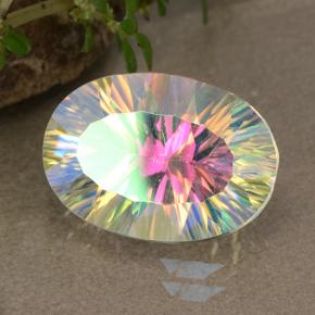Cuarzo Místico Multicolor natural de 5.04 ct, Corte Óvalo, VS