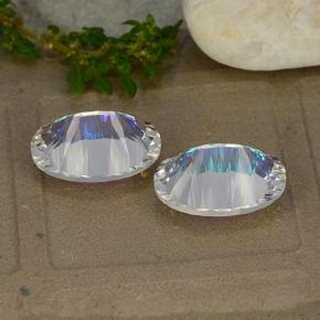 Gemas de Cuarzo Místico Multicolor natural de 10.68 ct, Corte Óvalo, VVS-VS