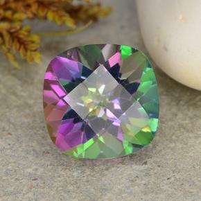 Cuarzo Místico Multicolor natural de 2.74 ct, Corte Cojín, VS-SI