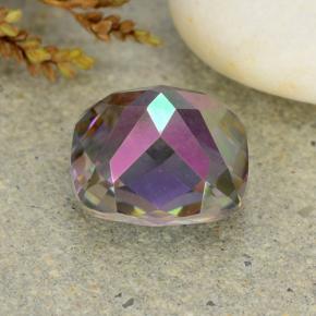 Cuarzo místico multicolor natural de 2,02 ct, corte cojín, VVS-VS