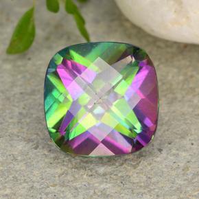 Cuarzo Místico Multicolor natural de 2.58 ct, Corte Cojín, VS-SI