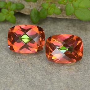 Gemas de Cuarzo Místico Multicolor natural de 3.39 ct, Corte Cojín, VVS-VS