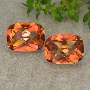 Gemas de cuarzo místico multicolor natural de 3,56 ct, corte cojín, VVS-VS