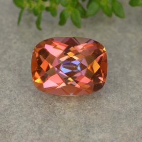 Cuarzo místico multicolor natural de 1,93 ct, corte cojín, VVS-VS
