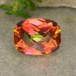 Cuarzo místico multicolor natural de 1,84 ct, corte cojín, VVS-VS