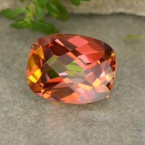 Cuarzo místico multicolor natural de 1,84 ct, corte cojín, VVS-VS