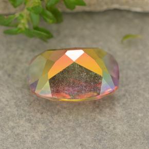 Cuarzo místico multicolor natural de 1,84 ct, corte cojín, VVS-VS