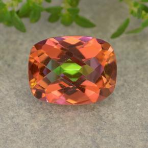 Cuarzo místico multicolor natural de 1,72 ct, corte cojín, VVS-VS