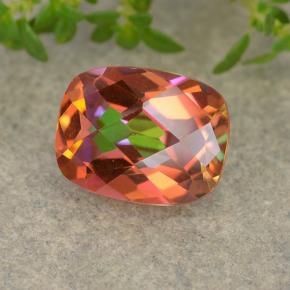 Cuarzo místico multicolor natural de 1,72 ct, corte cojín, VVS-VS