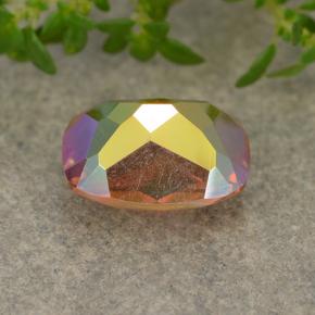 Cuarzo místico multicolor natural de 1,72 ct, corte cojín, VVS-VS