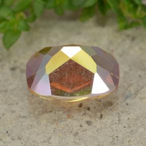 Cuarzo místico multicolor natural de 1,82 ct, corte cojín, VVS-VS