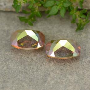 Gemas de Cuarzo Místico Multicolor natural de 3.46 ct, Corte Cojín, VVS-VS