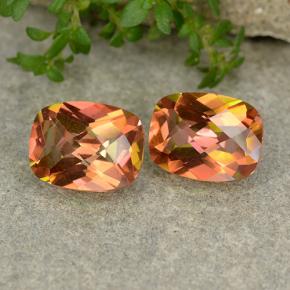 Gemas de cuarzo místico multicolor natural de 3,57 ct, corte cojín, VVS-VS