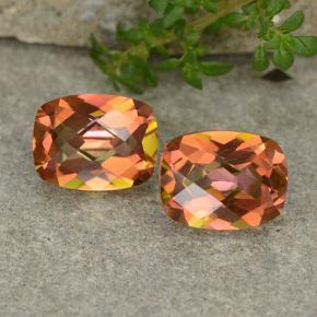 Gemas de cuarzo místico multicolor natural de 3,49 ct, corte cojín, VVS-VS