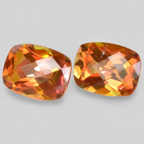 Gemas de Cuarzo Místico Multicolor natural de 3.52 ct, Corte Cojín, VS