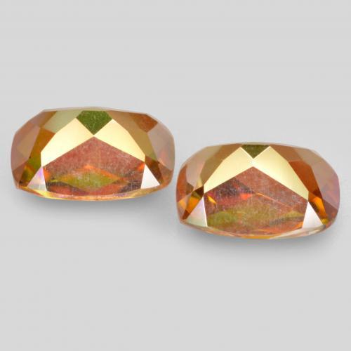Gemas de Cuarzo Místico Multicolor natural de 3.52 ct, Corte Cojín, VS
