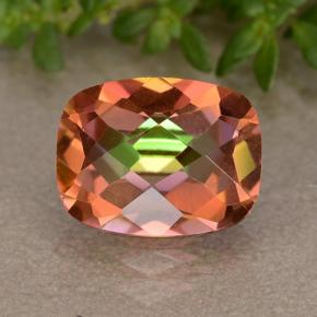 Cuarzo místico multicolor natural de 1,65 ct, corte cojín, VVS-VS