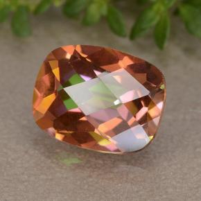 Cuarzo místico multicolor natural de 1,65 ct, corte cojín, VVS-VS