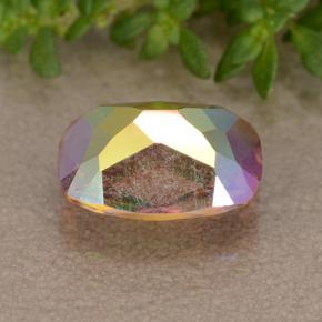 Cuarzo místico multicolor natural de 1,65 ct, corte cojín, VVS-VS