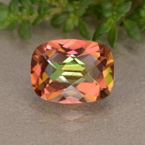 Cuarzo místico multicolor natural de 1,82 ct, corte cojín, VVS-VS