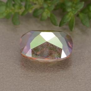 Cuarzo místico multicolor natural de 1,82 ct, corte cojín, VVS-VS