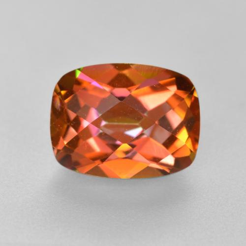 Cuarzo místico multicolor natural de 1,83 ct, corte cojín, VVS-VS