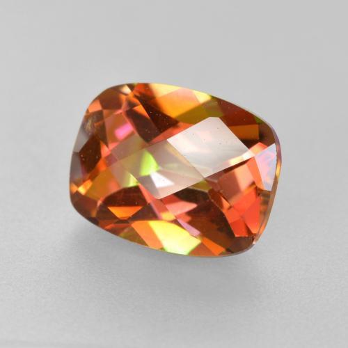 Cuarzo místico multicolor natural de 1,83 ct, corte cojín, VVS-VS