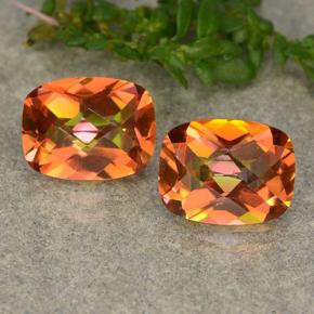 Gemas de Cuarzo Místico Multicolor natural de 3.53 ct, Corte Cojín, VVS-VS