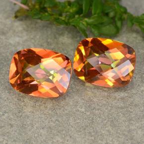Gemas de Cuarzo Místico Multicolor natural de 3.53 ct, Corte Cojín, VVS-VS