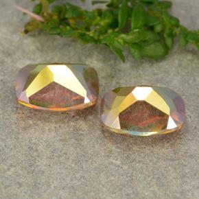 Gemas de Cuarzo Místico Multicolor natural de 3.53 ct, Corte Cojín, VVS-VS