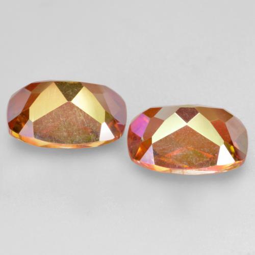 Gemas de Cuarzo Místico Multicolor natural de 3.70 ct, Corte Cojín, VS
