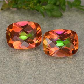 Gemas de Cuarzo Místico Multicolor natural de 3.60 ct, Corte Cojín, VVS-VS