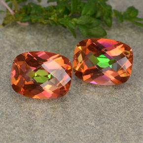 Gemas de Cuarzo Místico Multicolor natural de 3.60 ct, Corte Cojín, VVS-VS