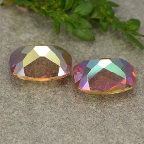 Gemas de Cuarzo Místico Multicolor natural de 3.60 ct, Corte Cojín, VVS-VS