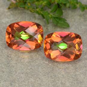 Gemas de Cuarzo Místico Multicolor natural de 3.56 ct, Corte Cojín, VS