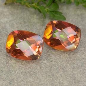 Gemas de Cuarzo Místico Multicolor natural de 3.56 ct, Corte Cojín, VS