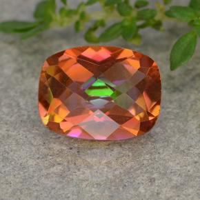 Cuarzo Místico Multicolor natural de 1.70 ct, Corte Cojín, VVS-VS