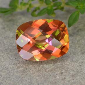 Cuarzo Místico Multicolor natural de 1.73 ct, Corte Cojín, VS