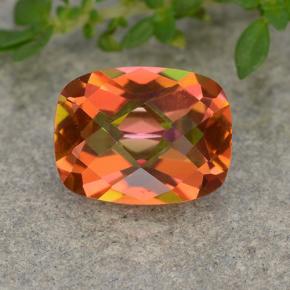 Cuarzo místico multicolor natural de 1,82 ct, corte cojín, VVS-VS