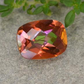 Cuarzo místico multicolor natural de 1,62 ct, corte cojín, VVS-VS