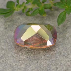 Cuarzo místico multicolor natural de 1,62 ct, corte cojín, VVS-VS