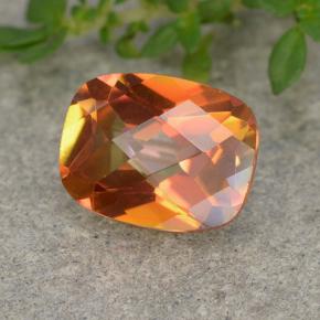 Cuarzo místico multicolor natural de 1,69 ct, corte cojín, VVS-VS