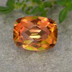 Cuarzo místico multicolor natural de 1,81 ct, corte cojín, VVS-VS