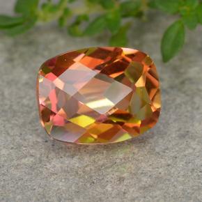 Cuarzo místico multicolor natural de 1,81 ct, corte cojín, VVS-VS