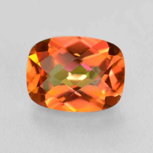 Cuarzo místico multicolor natural de 1,84 ct, corte cojín, VVS-VS