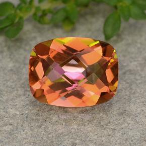 Cuarzo místico multicolor natural de 1,78 ct, corte cojín, VVS-VS