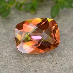 Cuarzo místico multicolor natural de 1,78 ct, corte cojín, VVS-VS