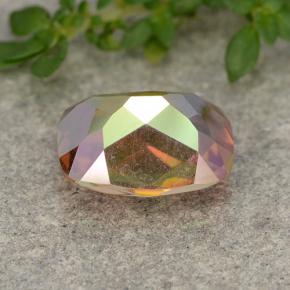 Cuarzo místico multicolor natural de 1,78 ct, corte cojín, VVS-VS